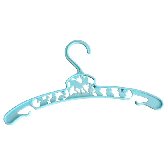 40s 50s Vintage Child's Bambi Themed Hanger, Turquoise Blue Color - Picture 3 of 3